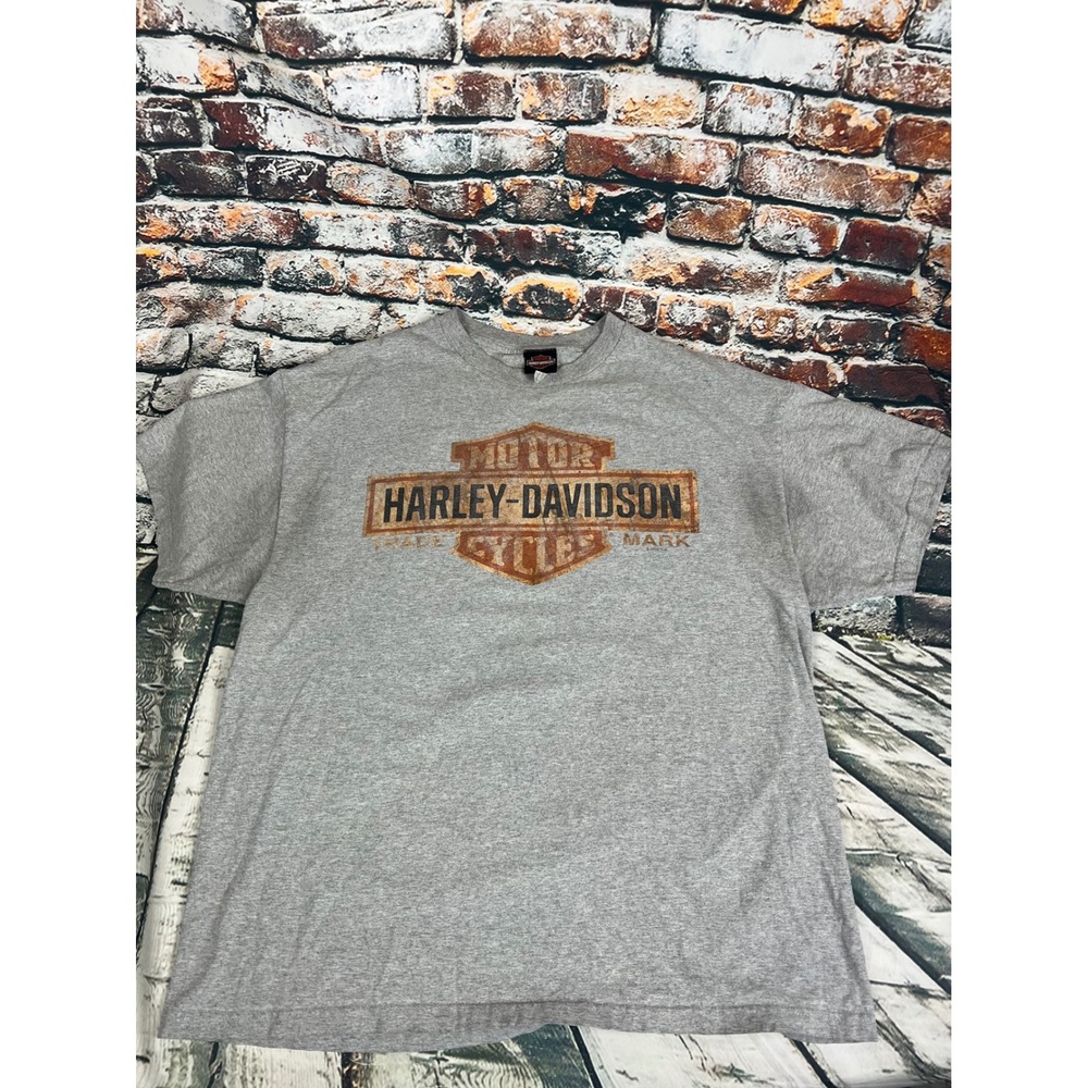 Harley Davidson Wisconsin Cycles Graphic T Shirt Gray 2XL